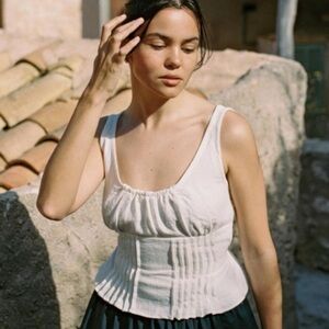 Harly Jae Reverie Blouse — Pintuck Tie Back Cami Tank Top